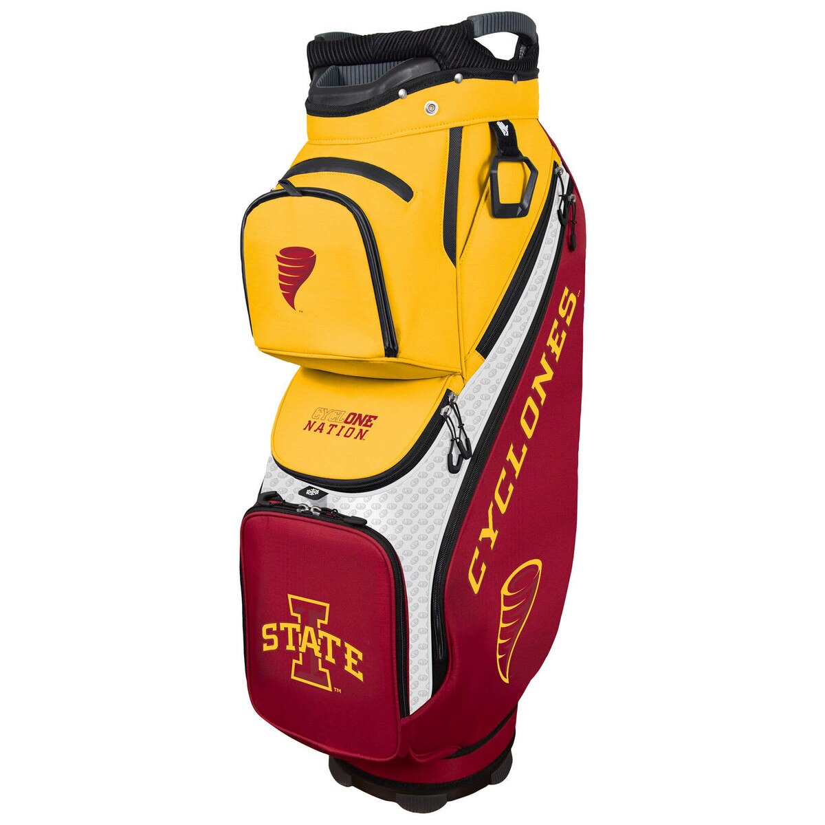 I-State Cyclones Cardinal & Gold Back Nine Stand Golf Bag